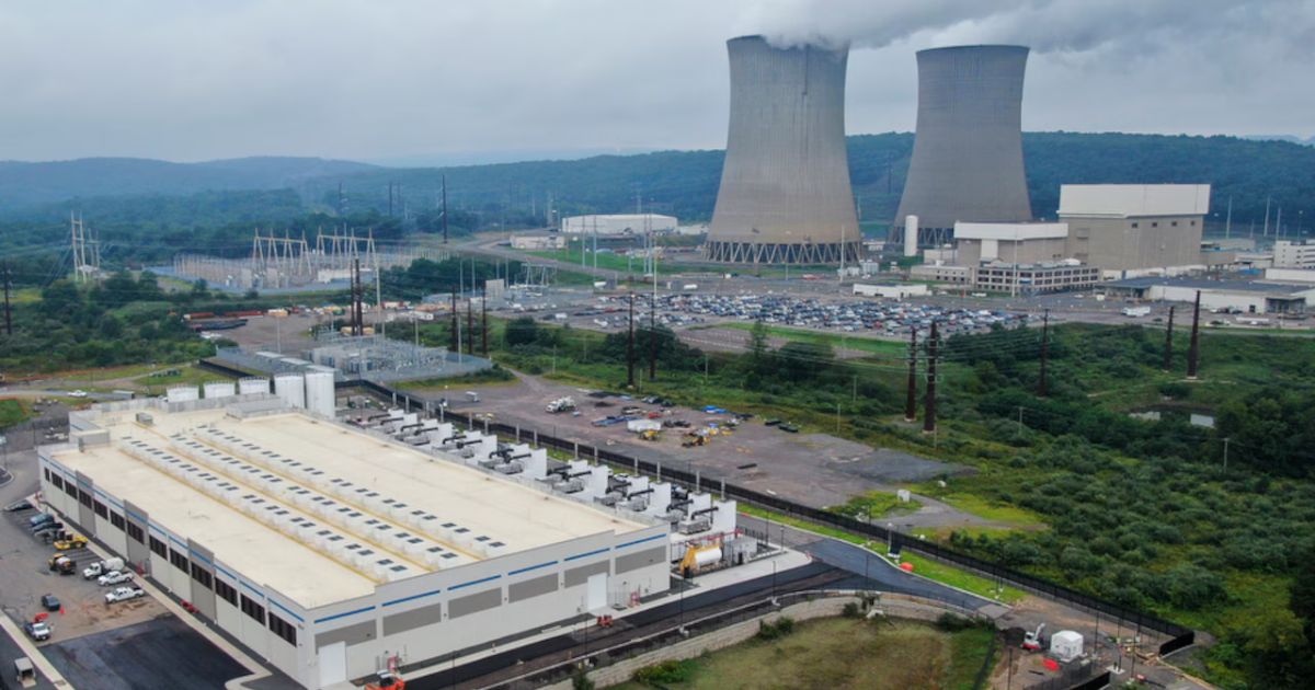 Amazon Web Services owns the Susquehanna AWS data center next to the Susquehanna Steam Electric Station, a nuclear power plant in Salem Township. Talen sold the data center to Amazon in 2024 and has agreed to provide up to 1.92 gigawatts of power to Amazon through 2042. Two data center buildings are operational and more are under construction at the site. Seen on Sept. 2, 2026. Saed Hindash | For lehighvalleylive.com